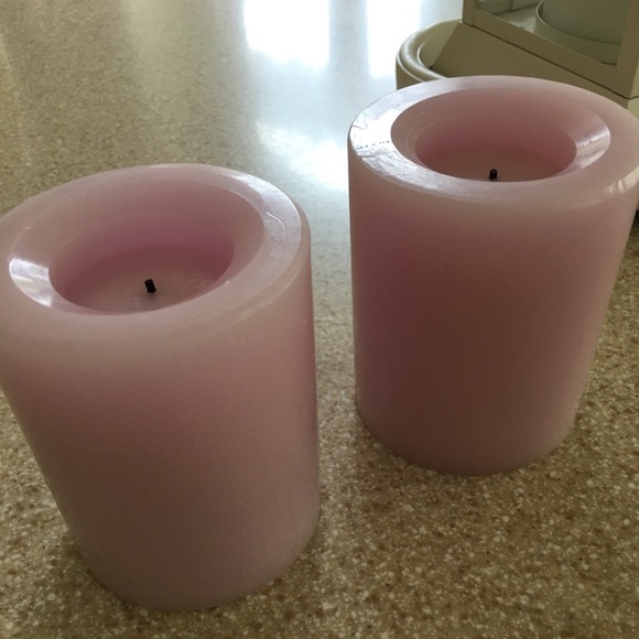 SPRING SALE Set of Two Wax Flameless Candles - Picture 1 of 4